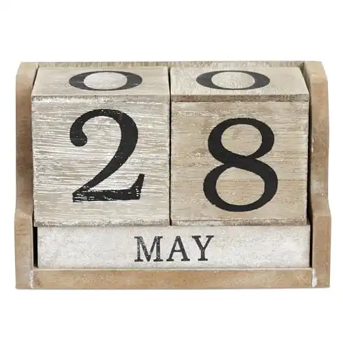 Wooden Calendar for Desk