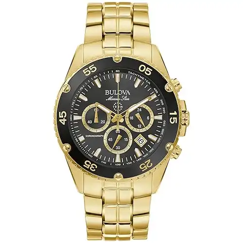 Bulova Marine Star Gold Chronograph Stainless Steel Watch